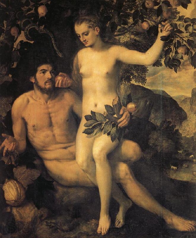 Frans Floris de Vriendt Adam and Eve Norge oil painting art